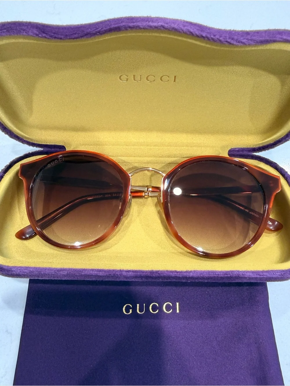 EUC – Gucci Women's Sunglasses - GG0850SK 004 – Havana Brown